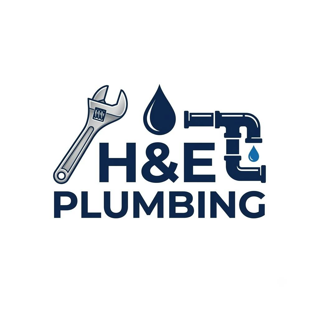 Logo of H&E plumbing
