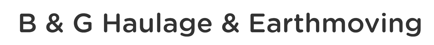 Logo of B & G Haulage & Earth Moving