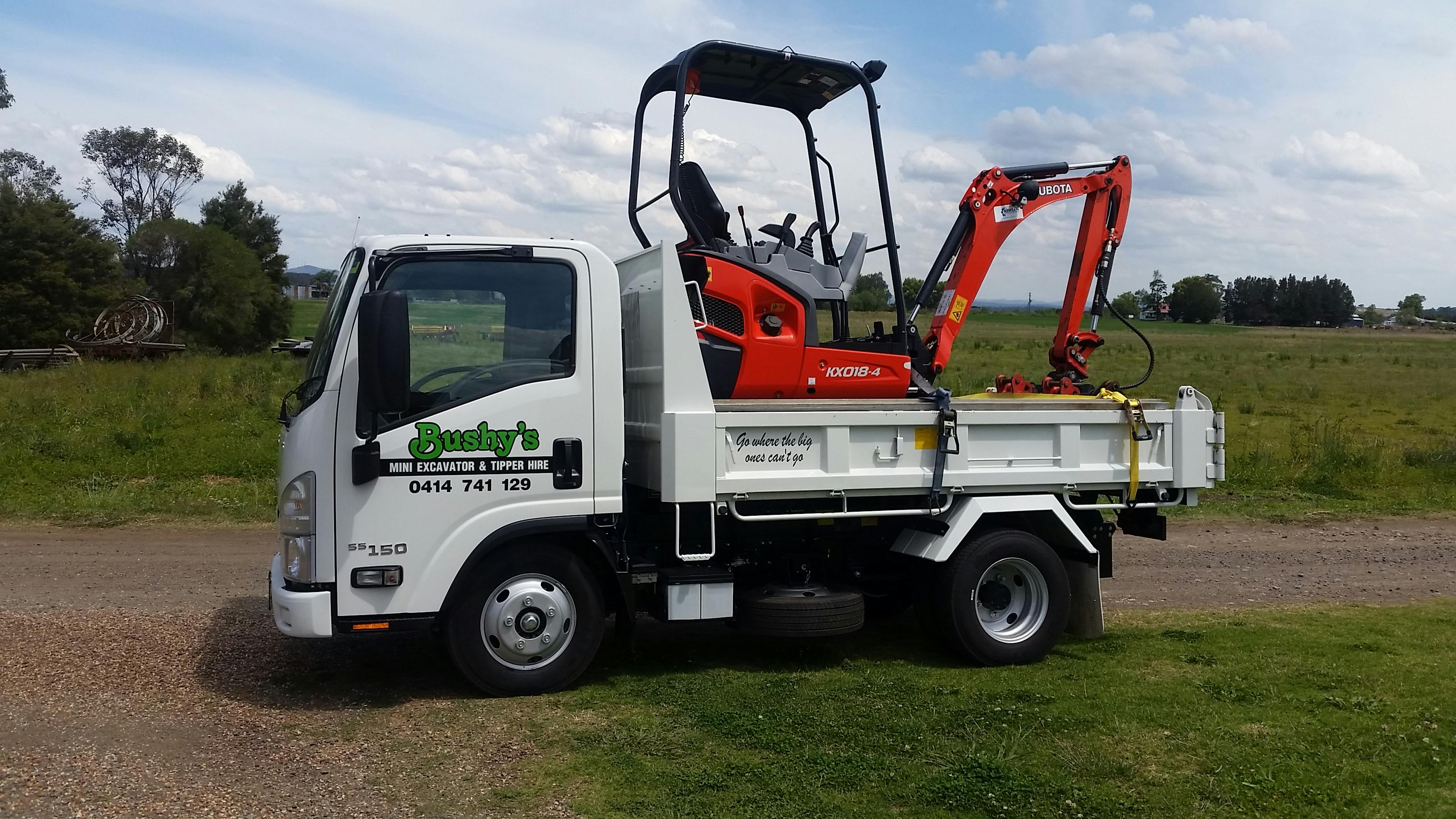 Logo of Bushys Mini Backhoe, Tipper & Excavator Hire
