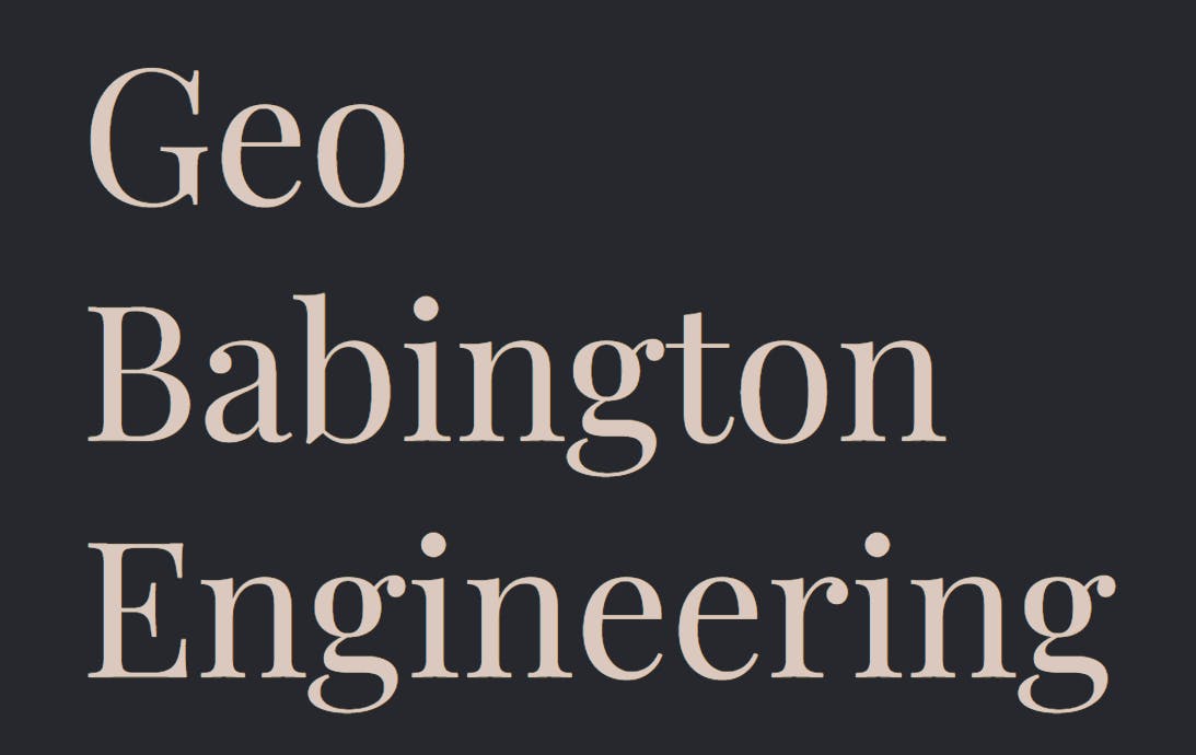 Logo of Geo Babington engineering