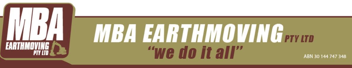 Logo of MBA Earthmoving pty ltd