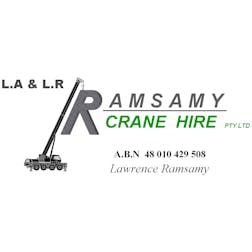 Logo of LA & LR Ramsamy Crane Hire Pty Ltd