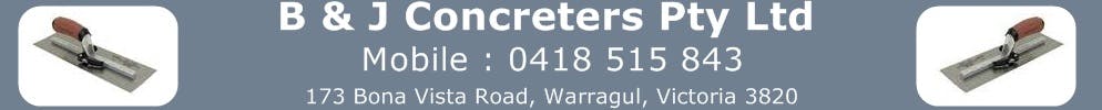 Logo of B & J Concretors Pty Ltd