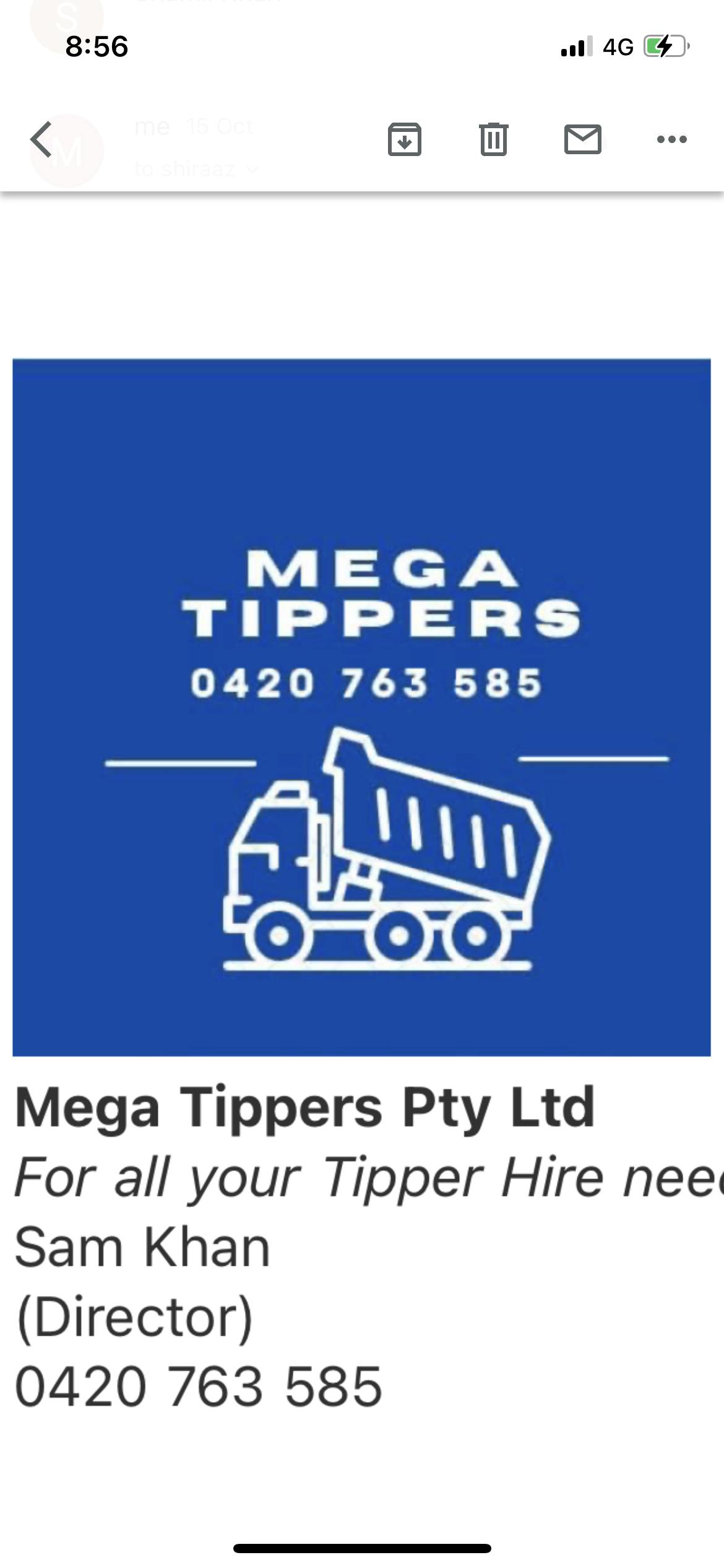 Logo of Mega Tippers Pty Ltd