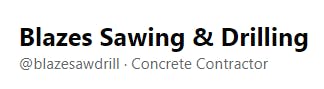 Logo of Blazes Sawing & Drilling