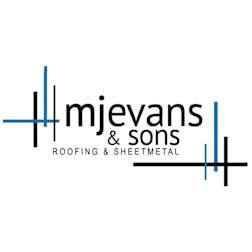 Logo of M.J. Evans & Sons Roofing & Sheet Metal