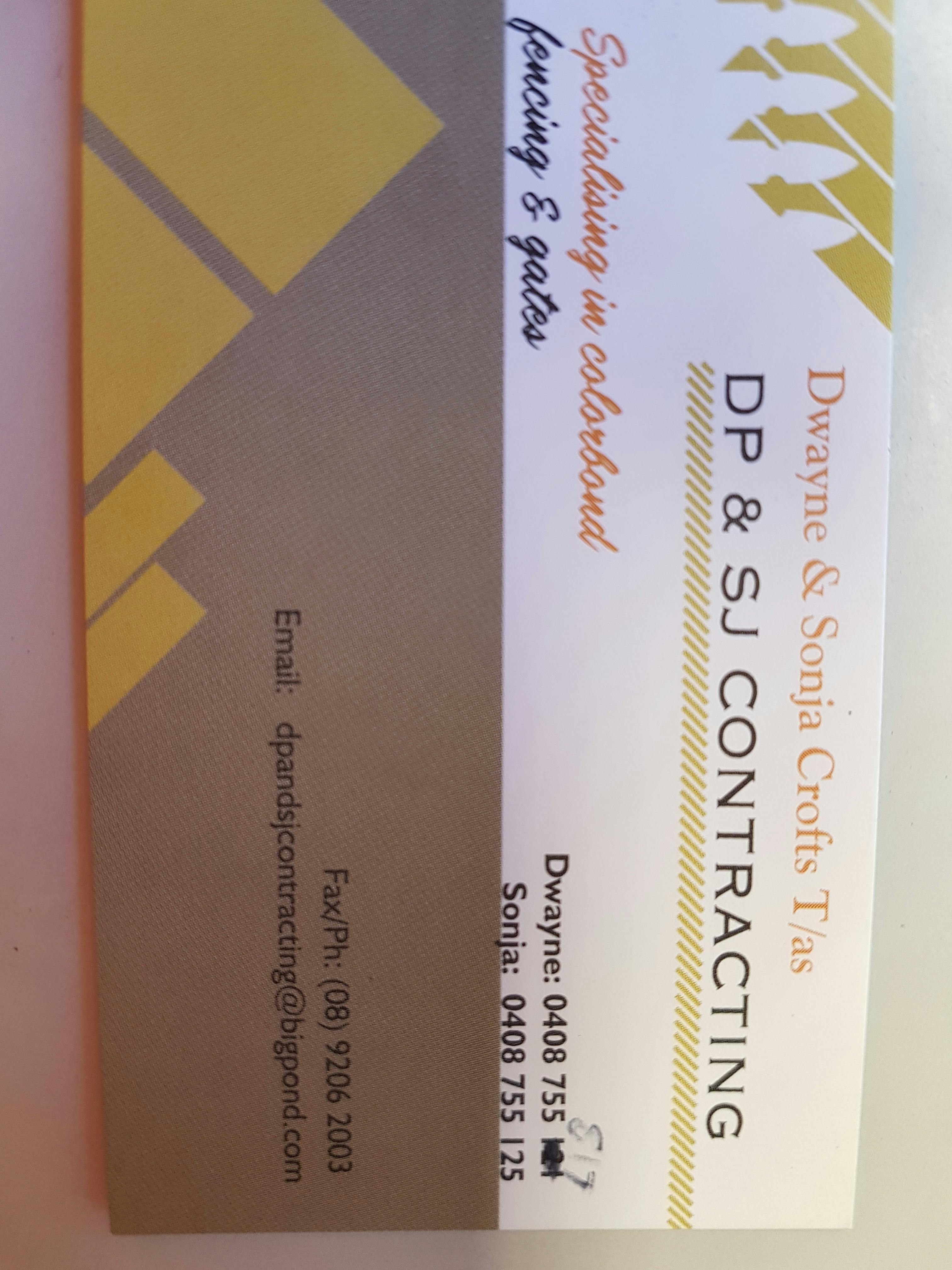 Logo of DP & SJ contacting