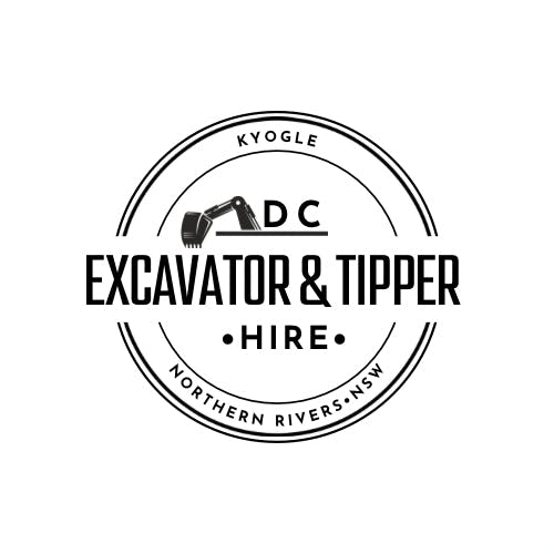 Logo of DC excavator and tipper hire