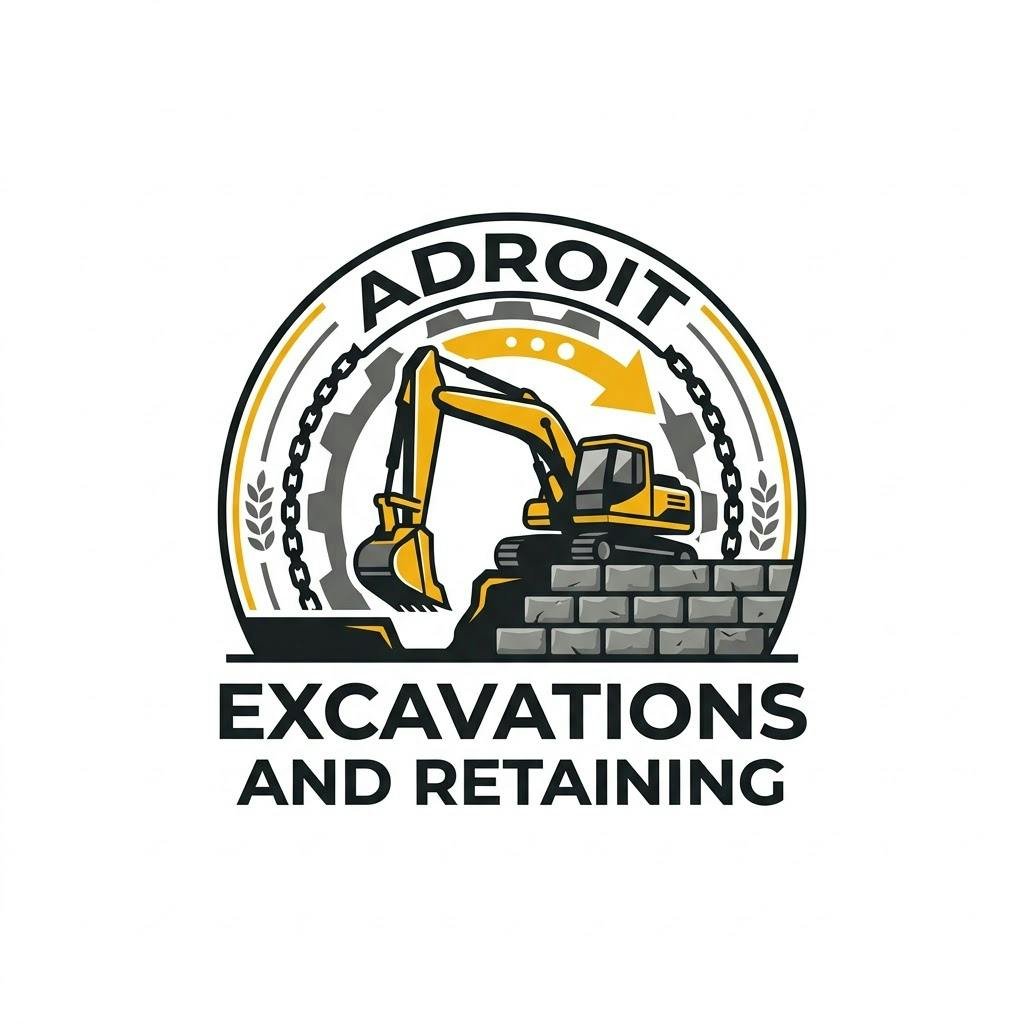 Logo of Adroit excavations and retaining