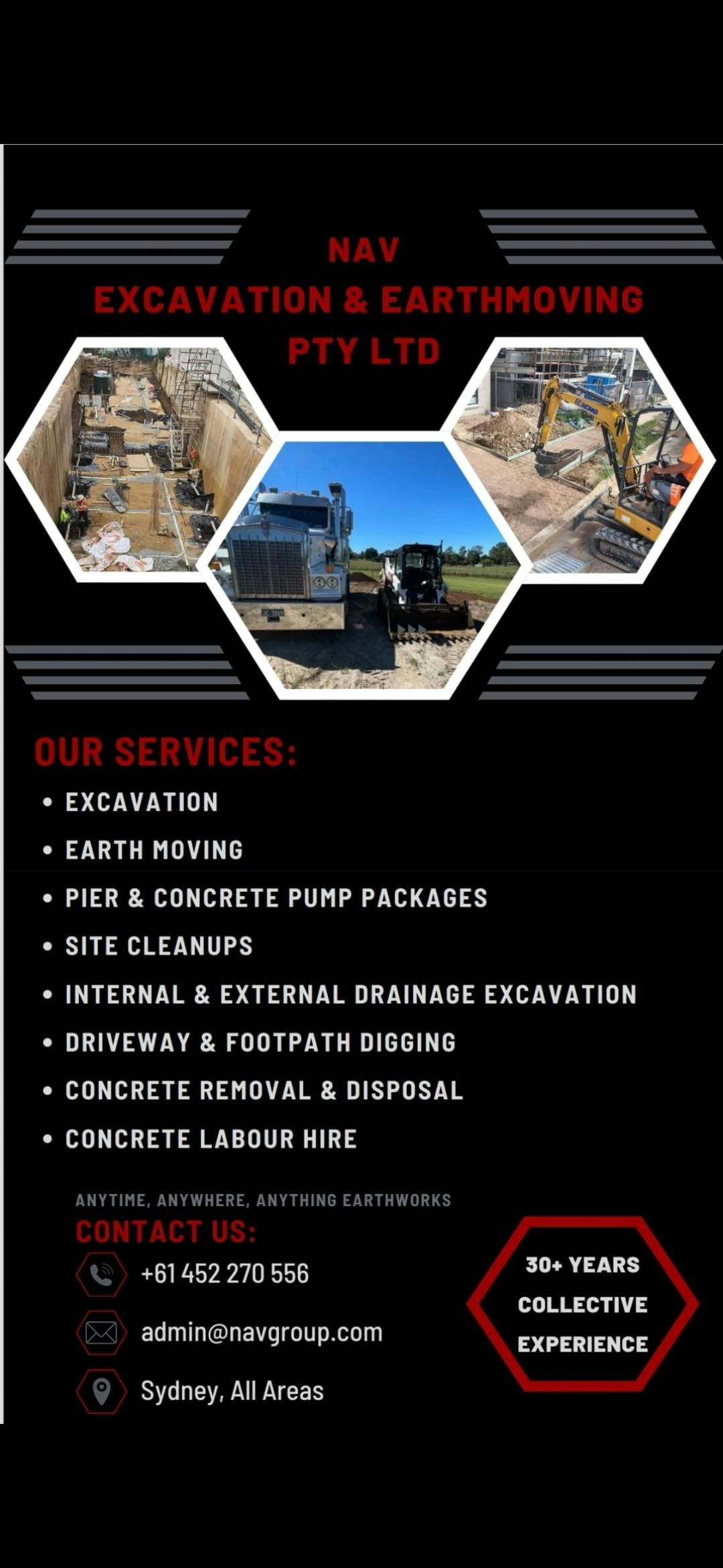 Logo of NAV excavation and earthmoving