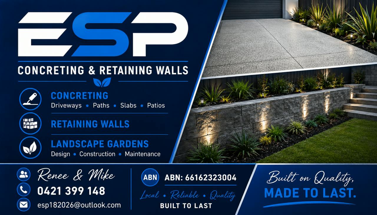 Logo of ESP Concrete Retaining walls