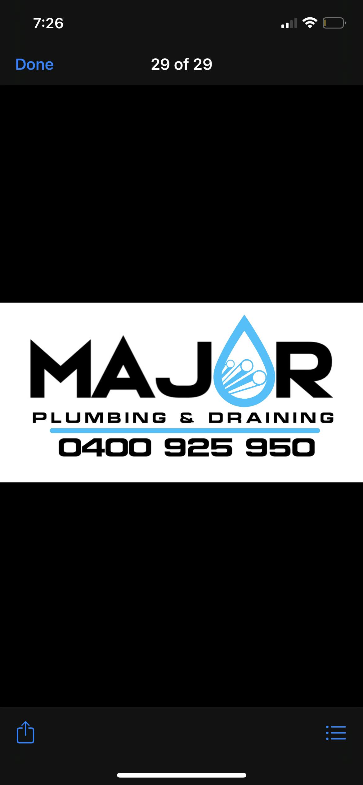 Logo of Major Plumbing & Draining