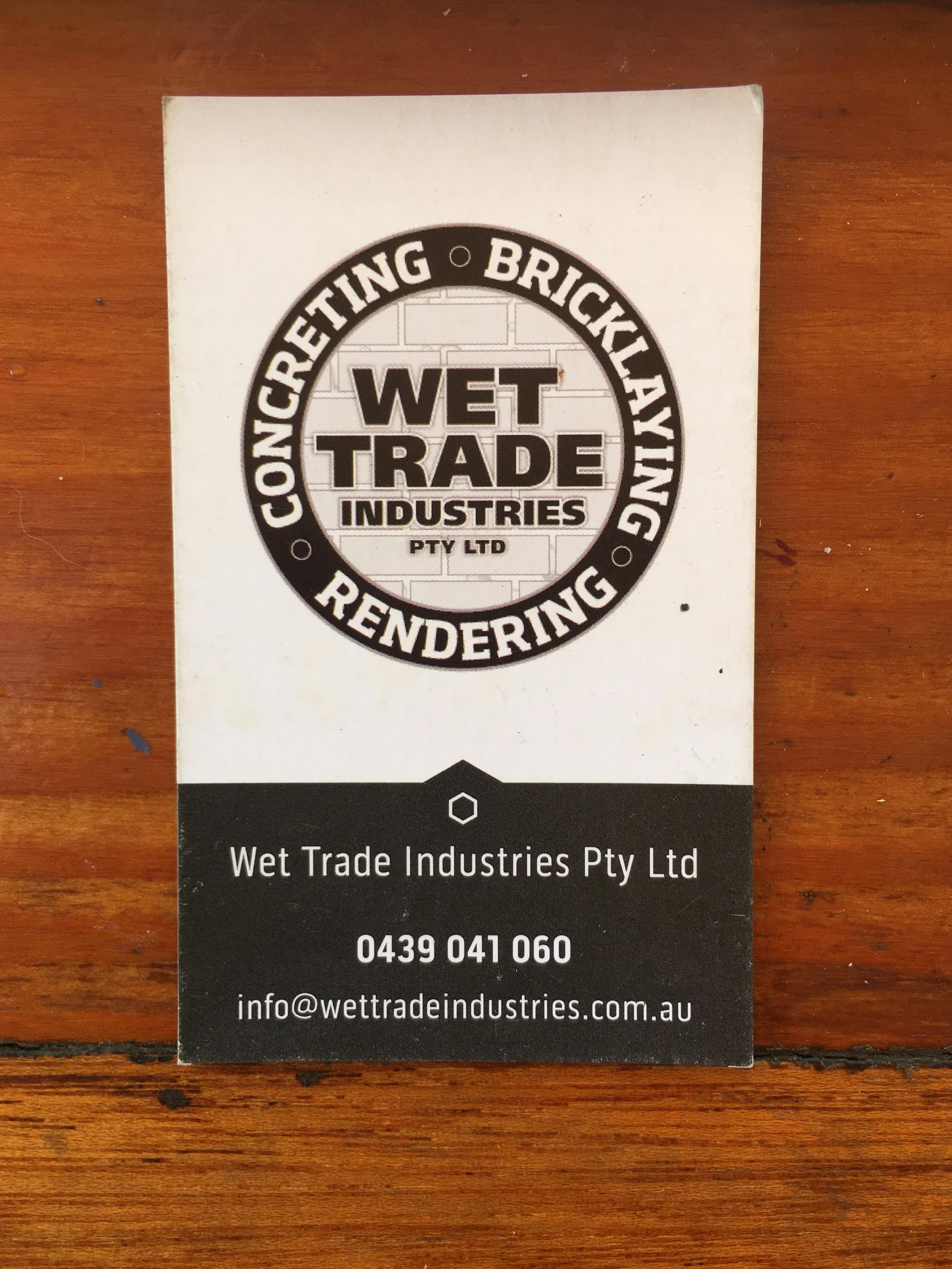 Logo of Wet Trade Industries Pty Ltd