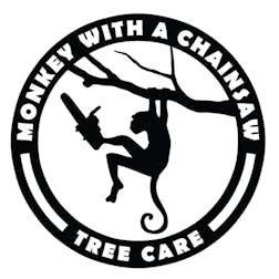 Logo of Monkey With a Chainsaw - Tree Care