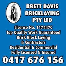 Logo of Brett Davis Bricklaying Pty Ltd