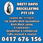 Logo of Brett Davis Bricklaying Pty Ltd