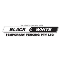 Logo of Black and White Temporary Fencing