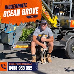Logo of Diggermate Mini Excavator Hire Ocean Grove