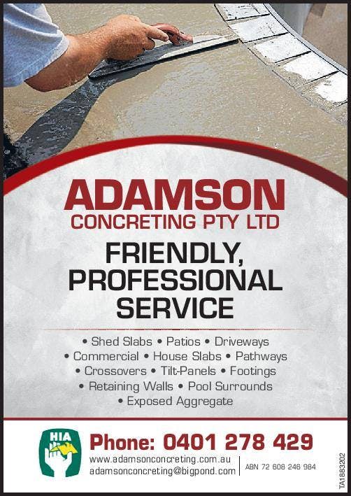 Logo of Adamson Concreting Pty Ltd