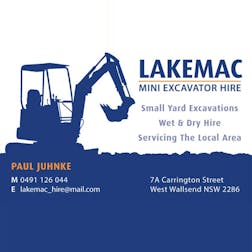 Logo of Lakemac Mini Excavators